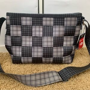 Harveys Seatbelt Bag Gray Plaid Messenger